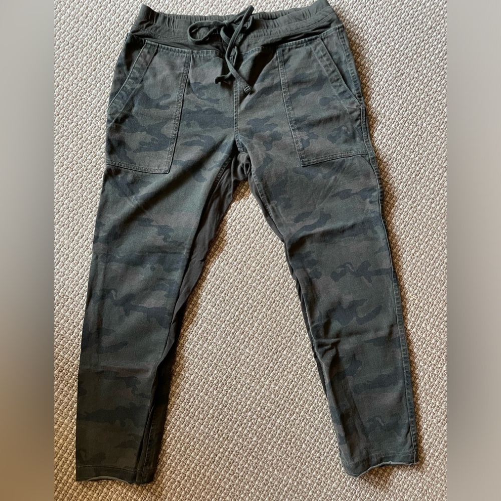 James Perse Heavy Knit Mixed Media Drawstring Camouflage Pant